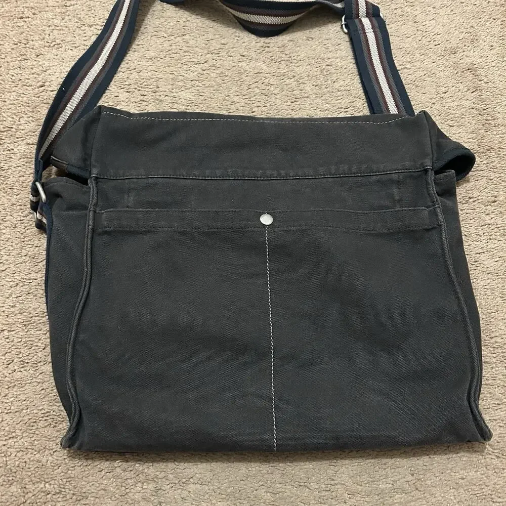 American Eagle Men’s Y2K Messenger Bag Canvas And Leather Vintage